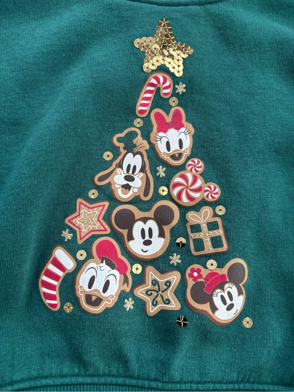 Disney x jumping beans Holiday Sweatshirt with Mickey Mouse & Friends, Size 2T